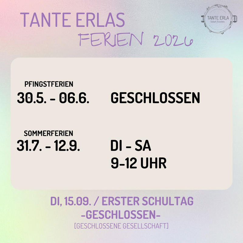 NEUES von Tante Erla